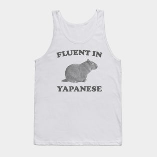 Fluent In Yapanese Shirt, Funny Capybara Meme Tank Top